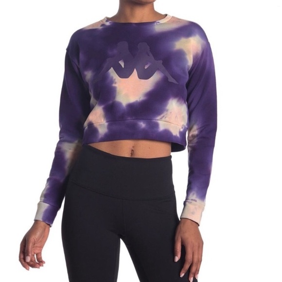 Kappa Tops - Kappa Authentic Catros Tie-Dye Cropped Sweatshirt